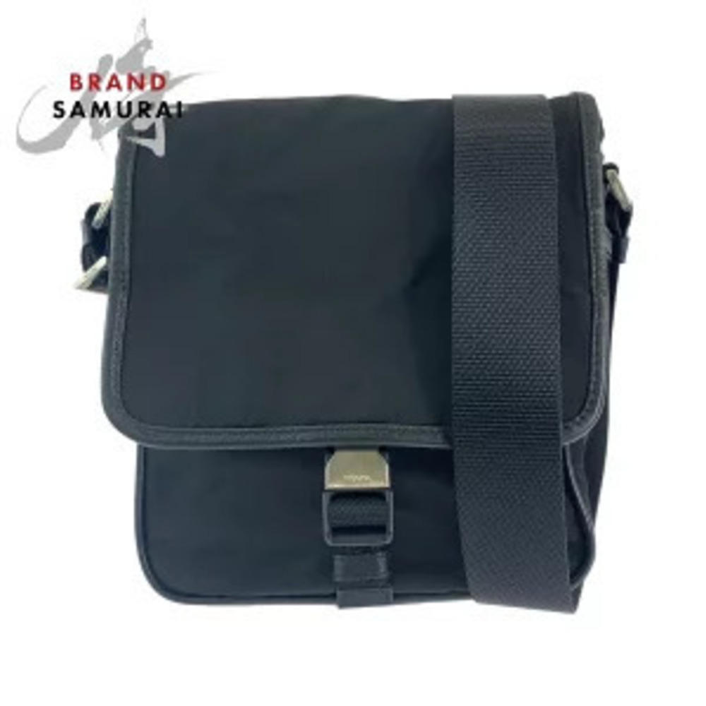 Prada Tessuto Triangle Plate Black Shoulder Bag Messenger
